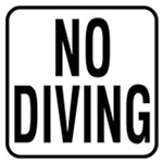 V621501 | No Diving Sticker 6 x 6 Decal